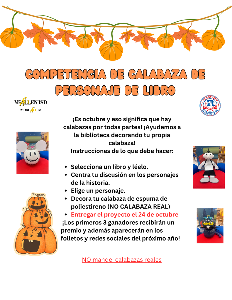 Book Character Pumpkin Contest