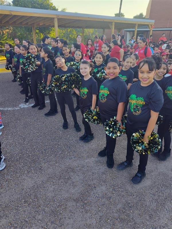 Dancing team posing.
