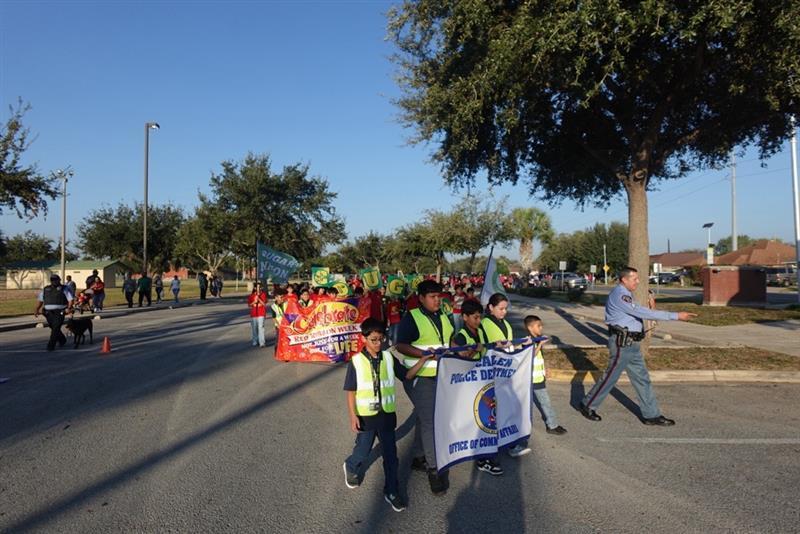 Peace officers marching in parade.