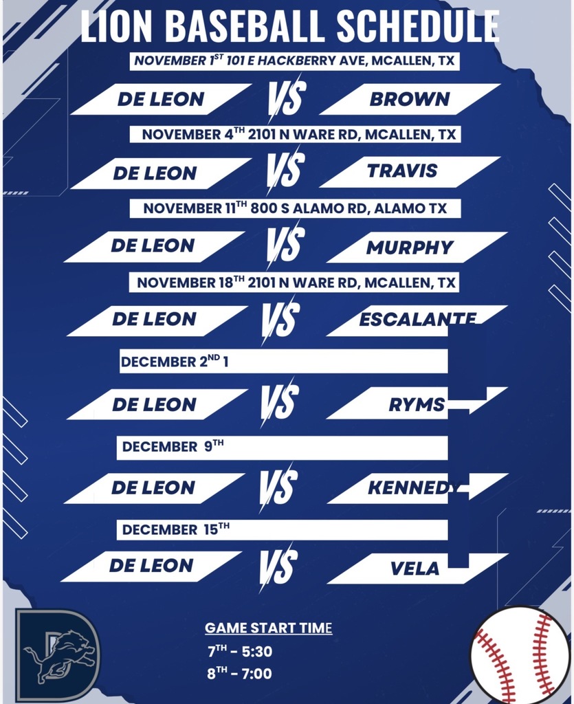 Lion Baseball Schedule