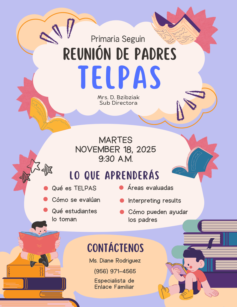 Primaria Seguin Reunion de Padres TELPAS