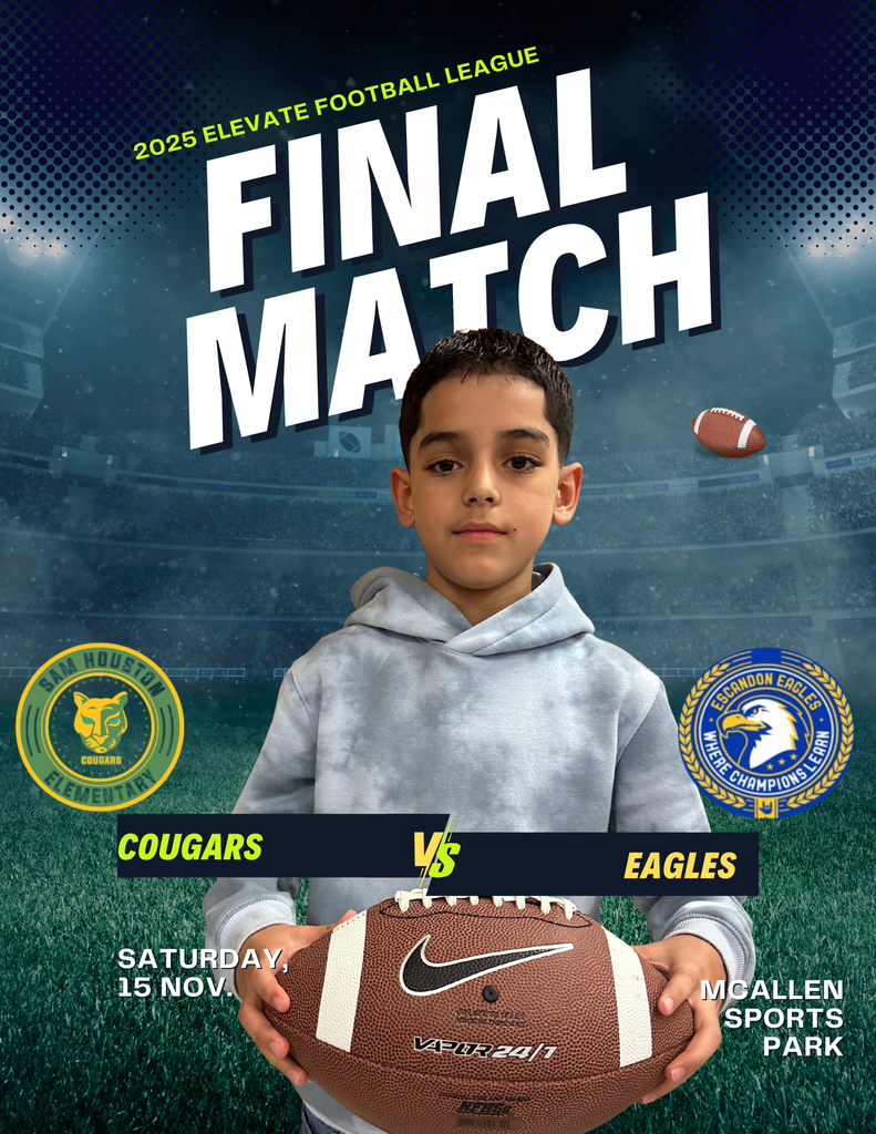 Abdiel holding a football. Stadium background.