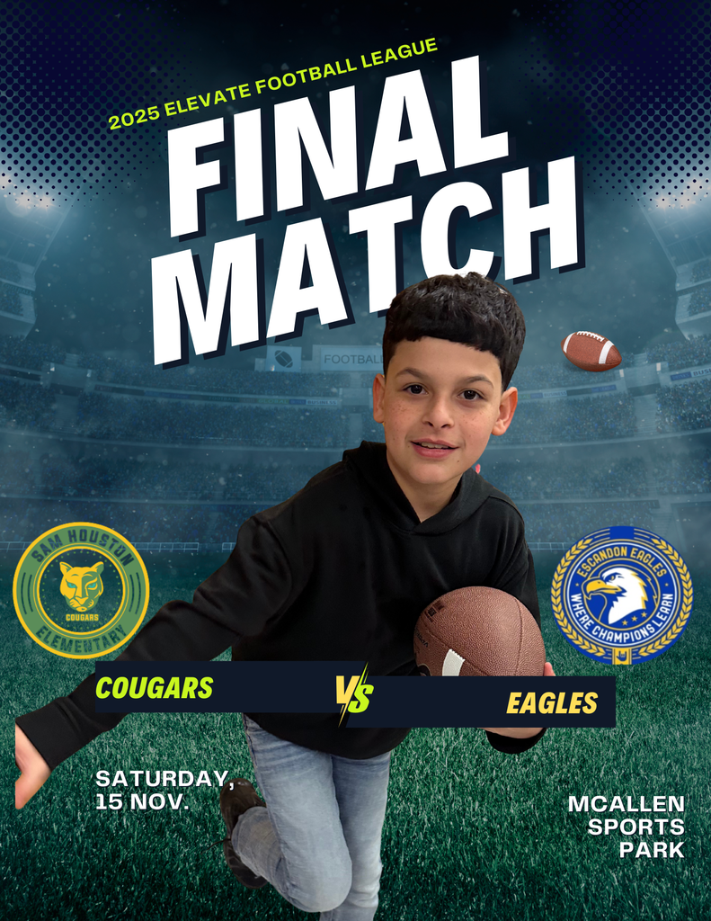 Davian holding a football. Stadium background.