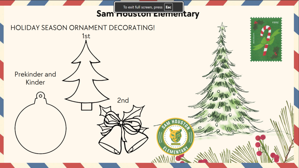 Ornament Samples for PK - 2nd grade