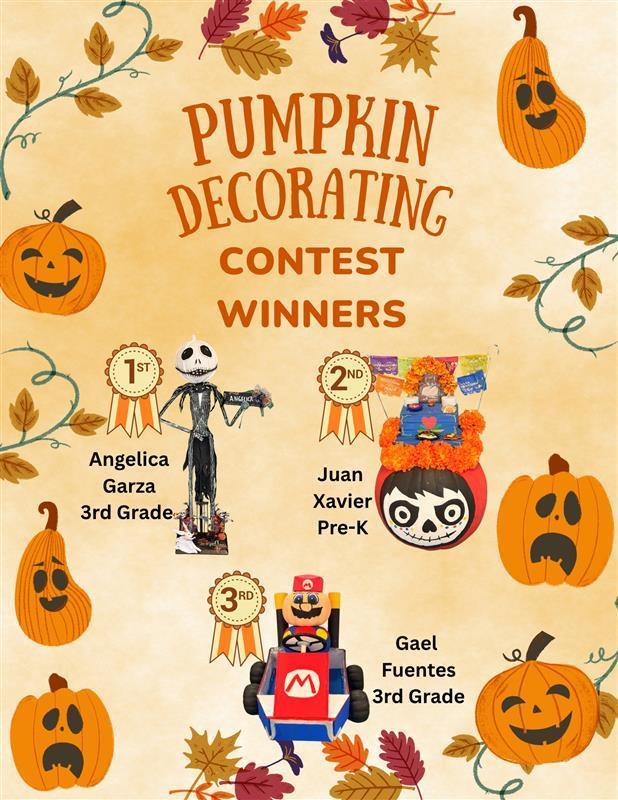 Pumpkin decorating contest winners flyer.