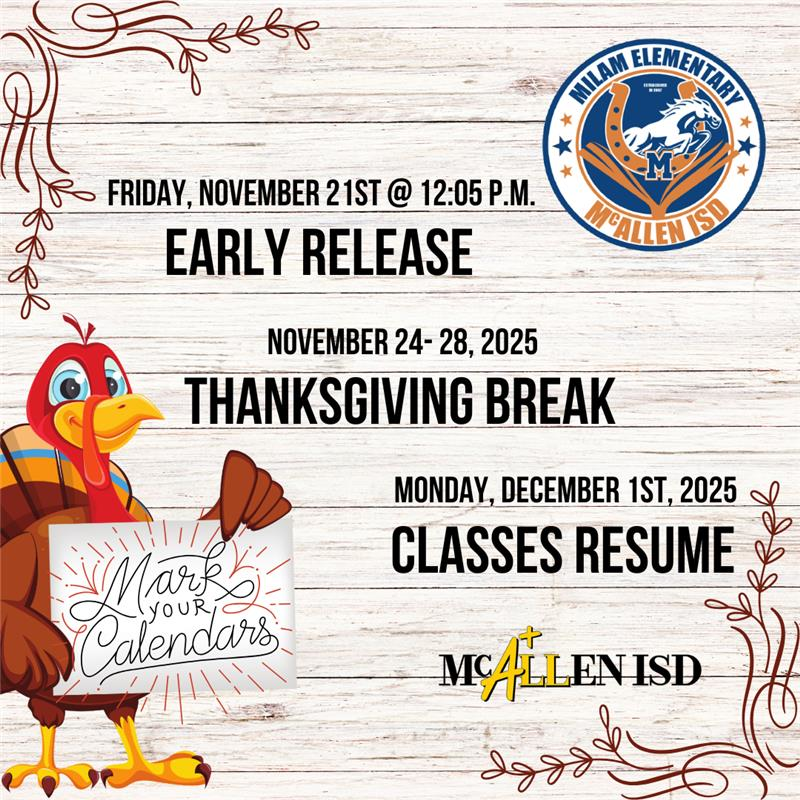 Thanksgiving Early Release