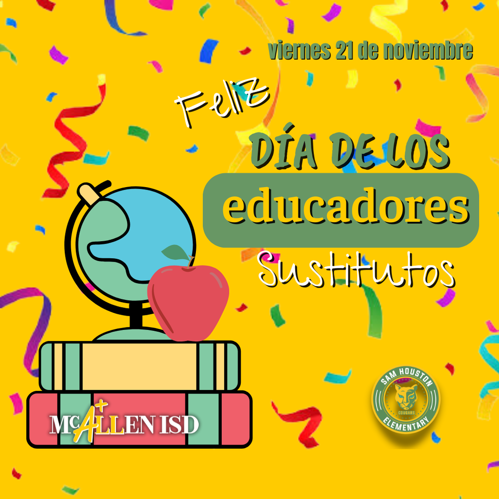 Announcement - Happy Substitute Educators Day in Spanish