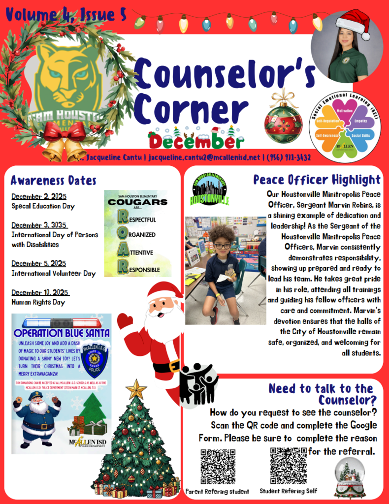 Image of Counselor's Corner Newsletter in English