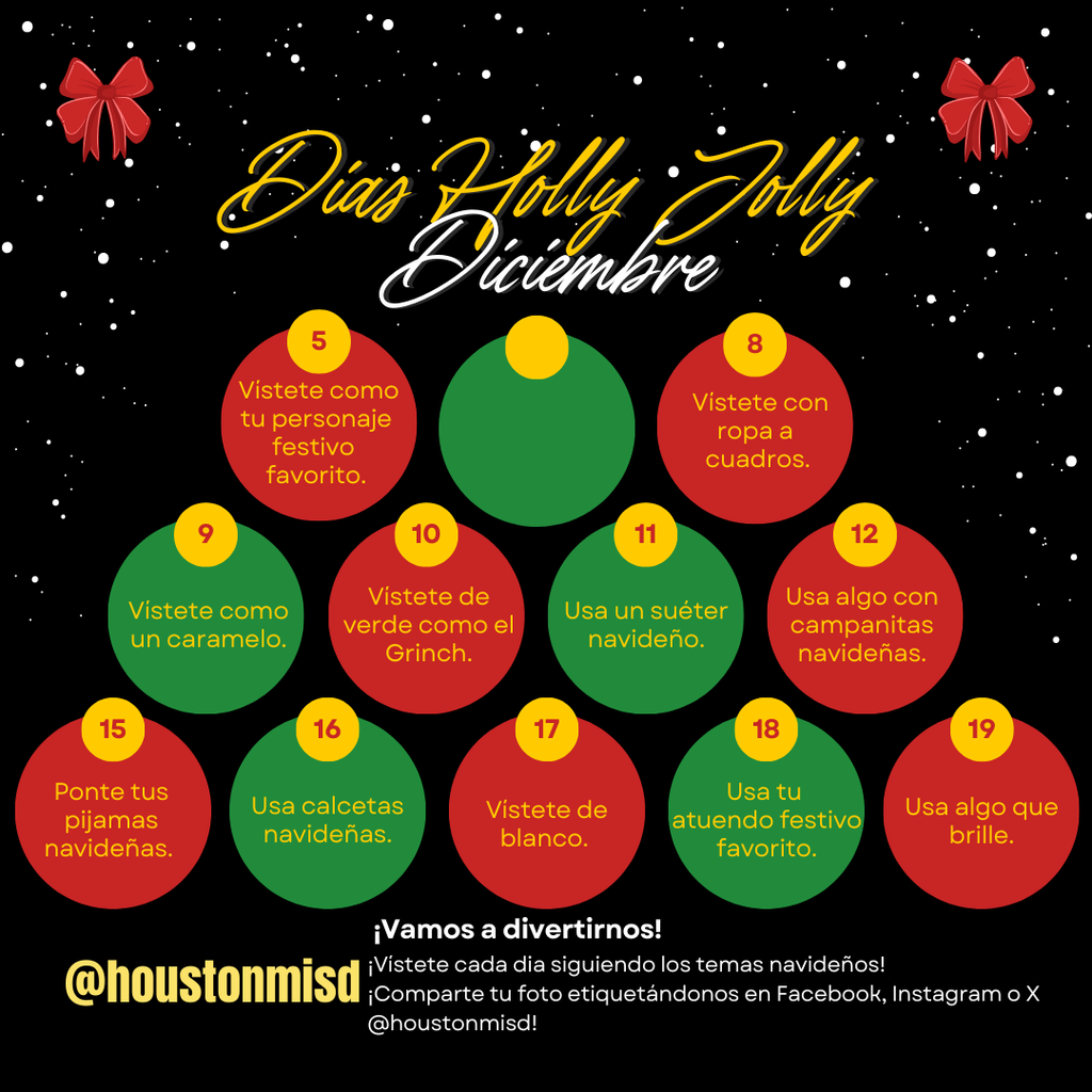 Holly Jolly Days Announcement in Spanish