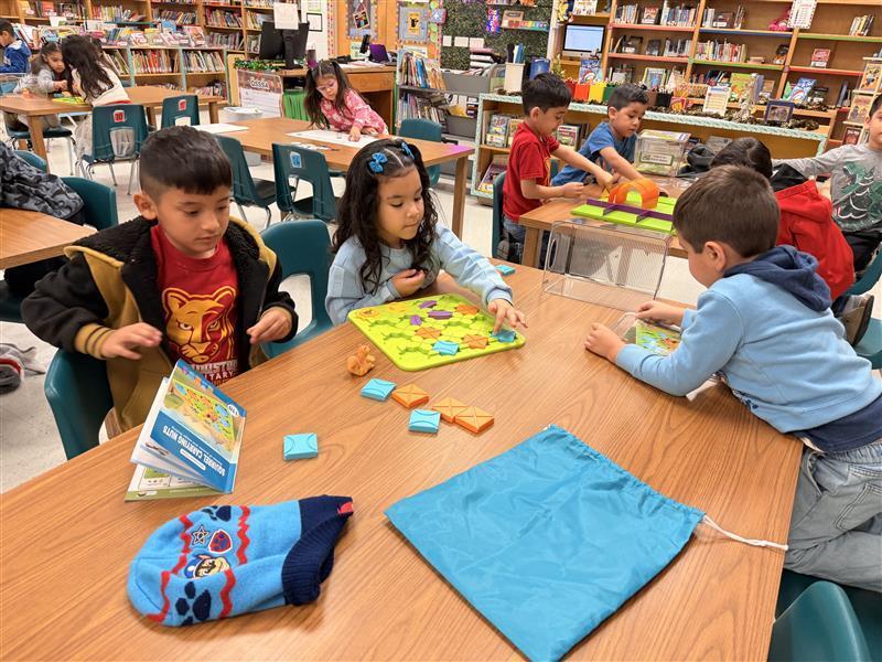 Kids working during their Hour of Code.