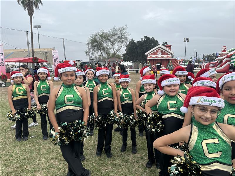 Cougarettes posing before dance.