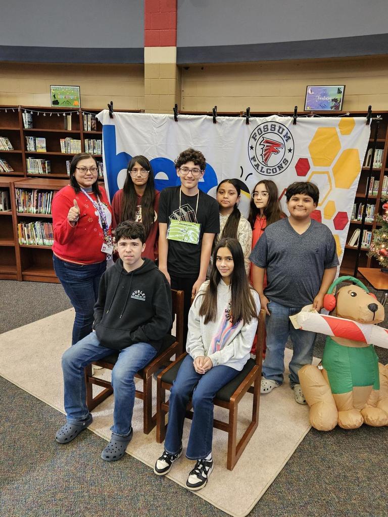 Congratulations to our outstanding Falcons for an amazing showing at the campus spelling bee!  🥇 1st Place: Diego Mancera – 8th Grade 🥈 2nd Place / Alternate: Estefany Lopez Jaimes – 6th Grade 🥉 3rd Place: Jerryd Lee Garza – 6th Grade  👏 A huge shout-out to all of our spelling bee contestants who stepped up, studied hard, and gave it their best. Your effort, courage, and determination truly shined!  We are so proud of everyone who participated and represented Fossum Middle School with confidence and perseverance. 🦅✨