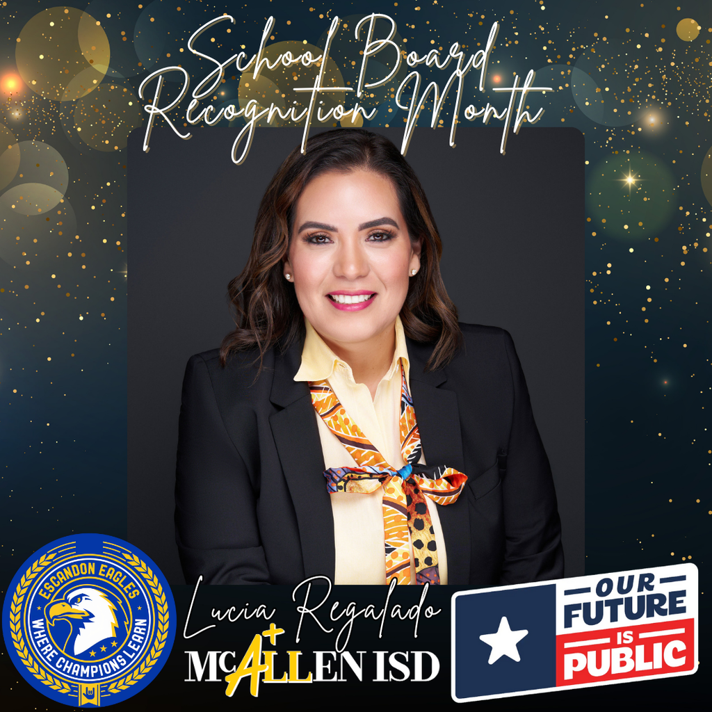 💙 January is Texas School Board Recognition Month! We proudly thank our designated trustee, Lucia Regalado, for her dedication and support of our students and school community. Together, we’re strengthening public education—because our future is public.  📚✨ #OurFutureIsPublic #SchoolBoardRecognitionMonth #ThankYouTrustee