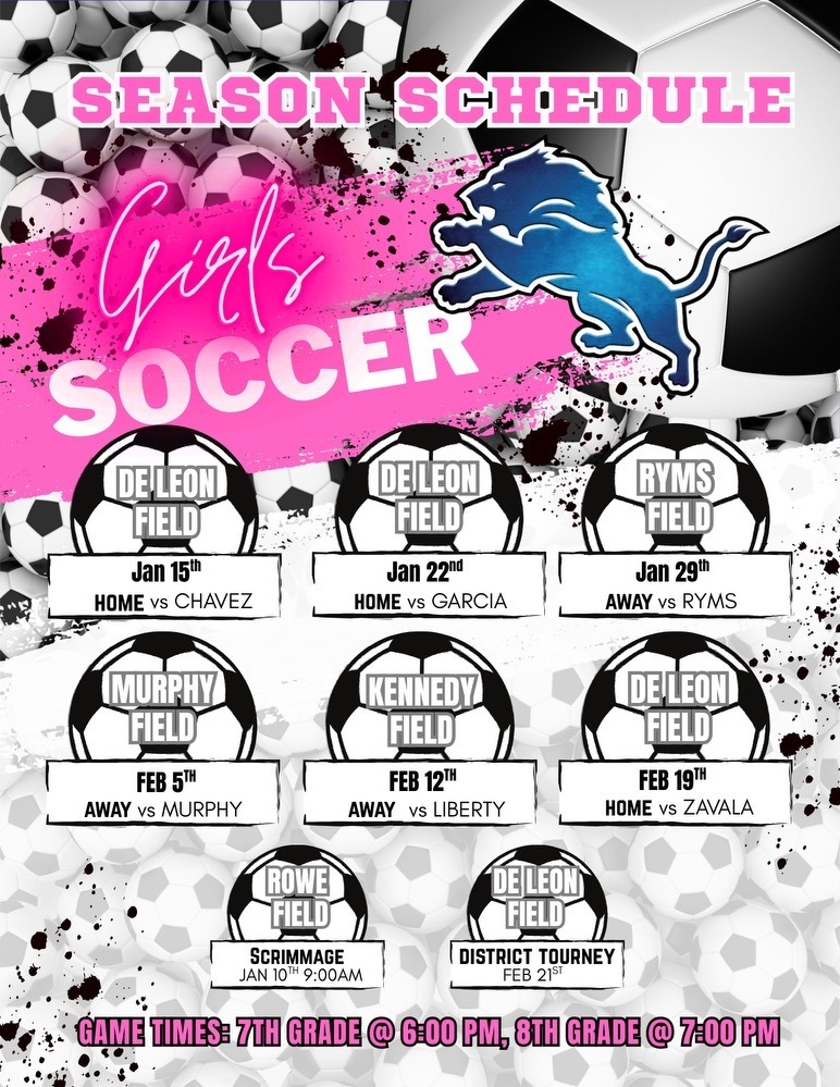 Girls Soccer Season Schedule