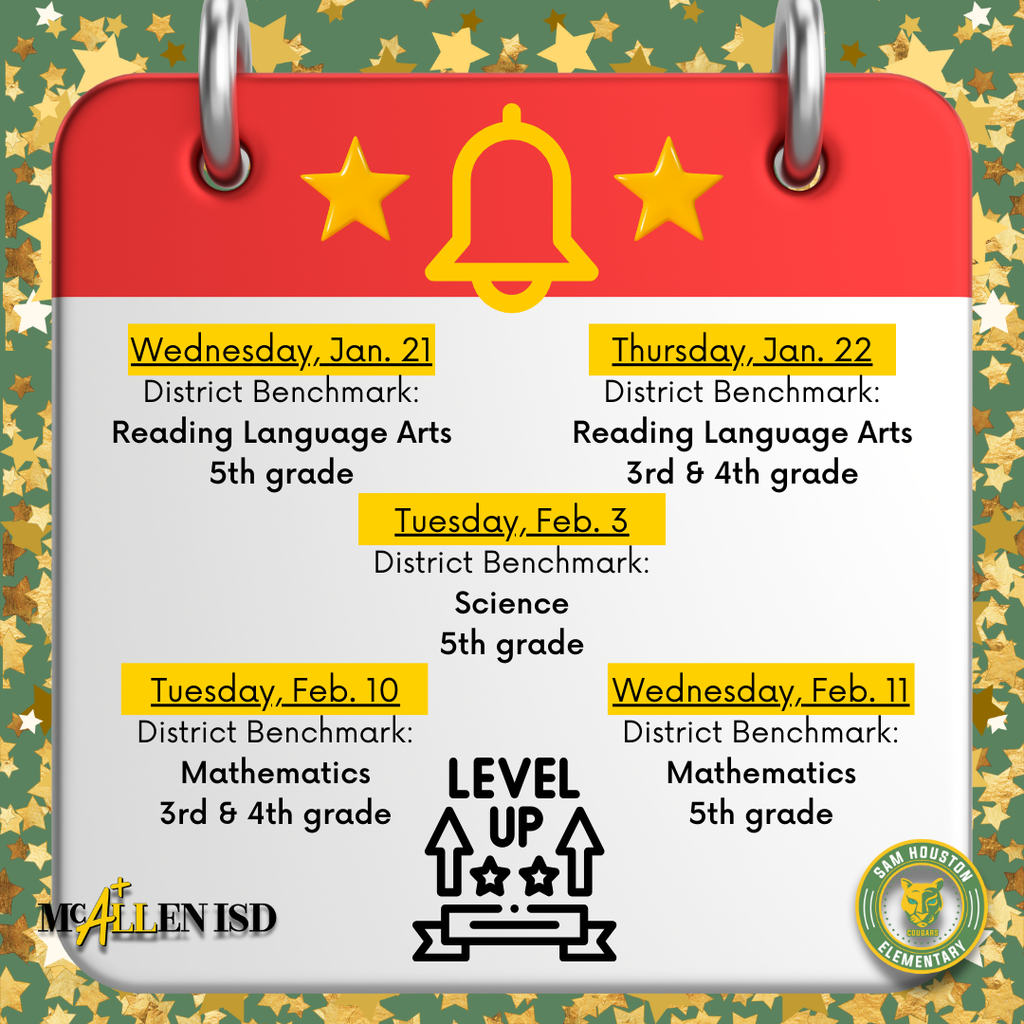 District Benchmark Dates in English