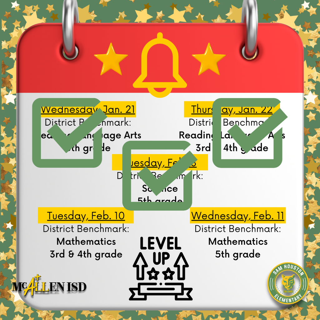 District Benchmark Dates in English