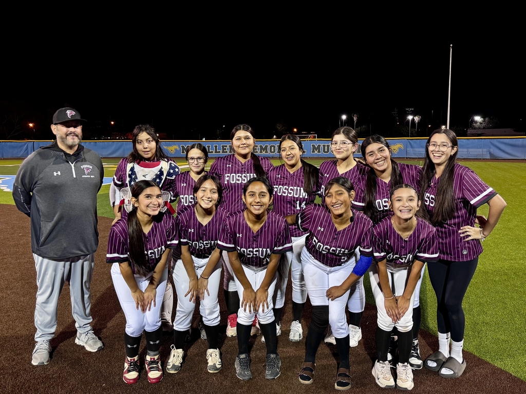 Photo of 8th grade Lady Falcons softball team.