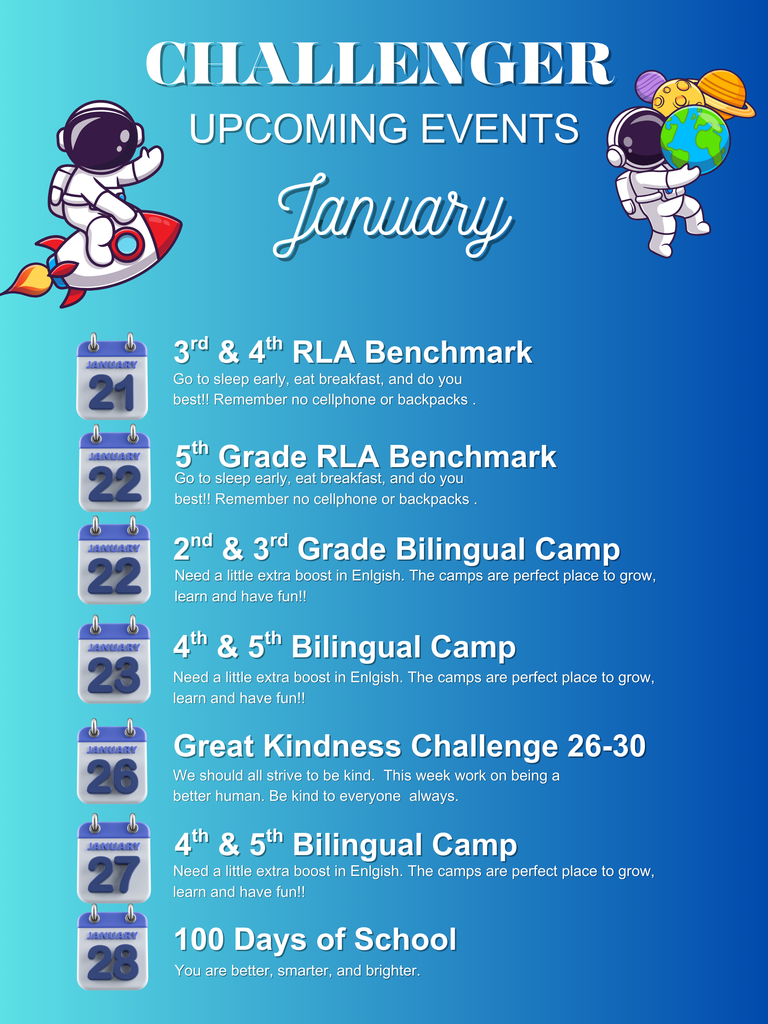 January Upcoming Events