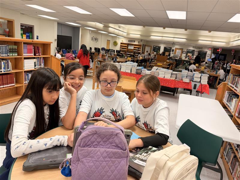 Battle of the Books Team working.