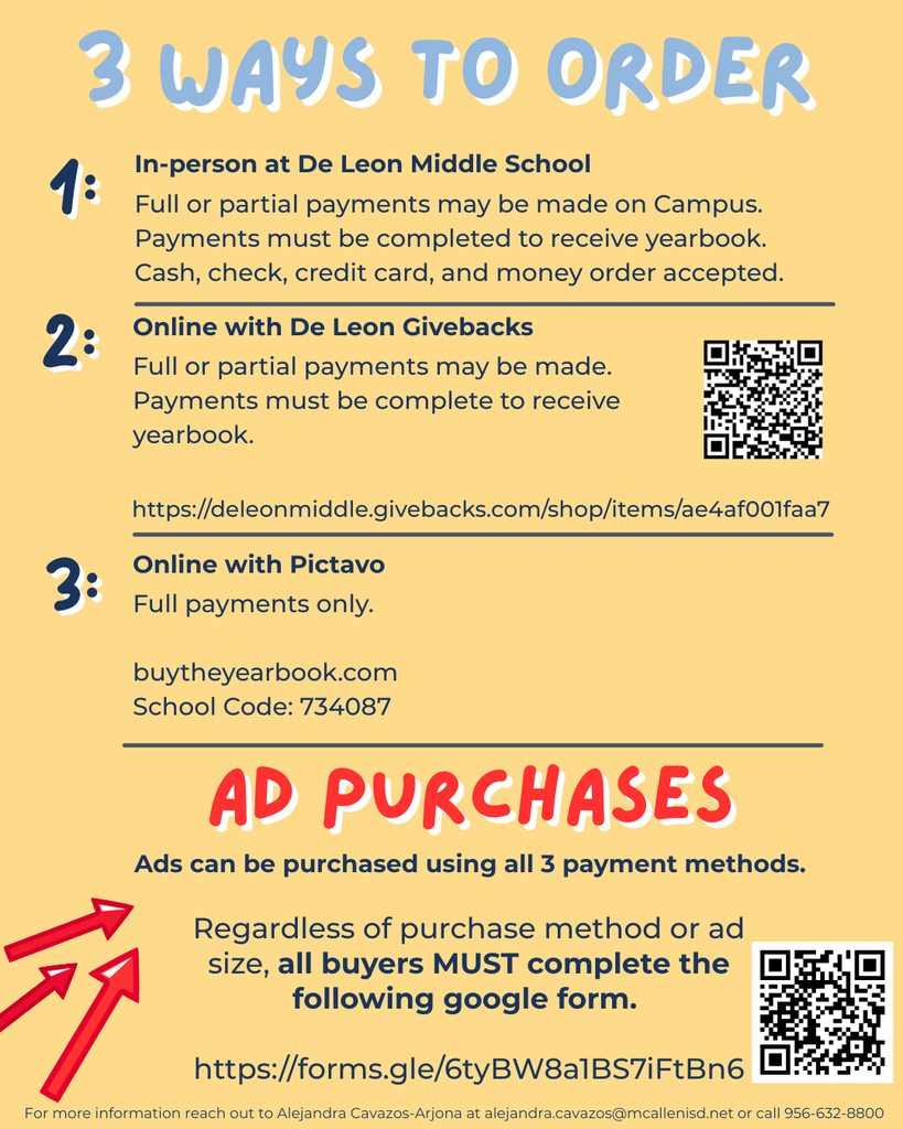 Place your yearbook order today!