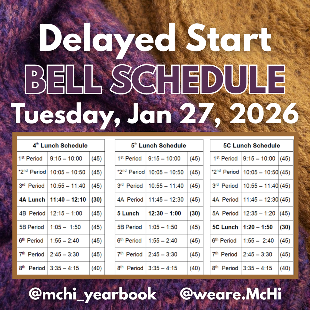Bell Schedule for Jan 27, 2026