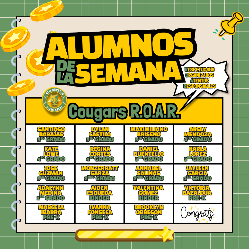 Students of the Week in Spanish