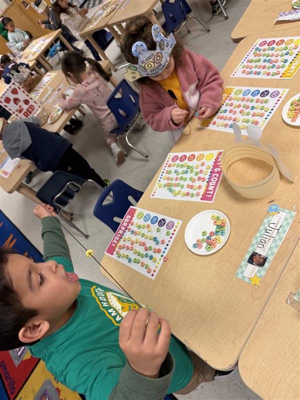 Students completing activity.