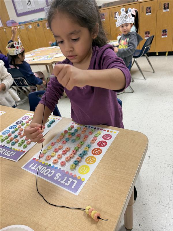 Student completing activity.