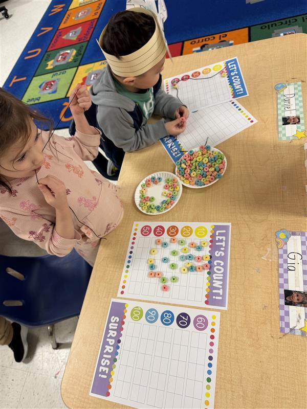 Students completing activity.