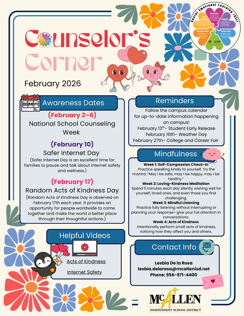 Counselor's Corner Newsletter 