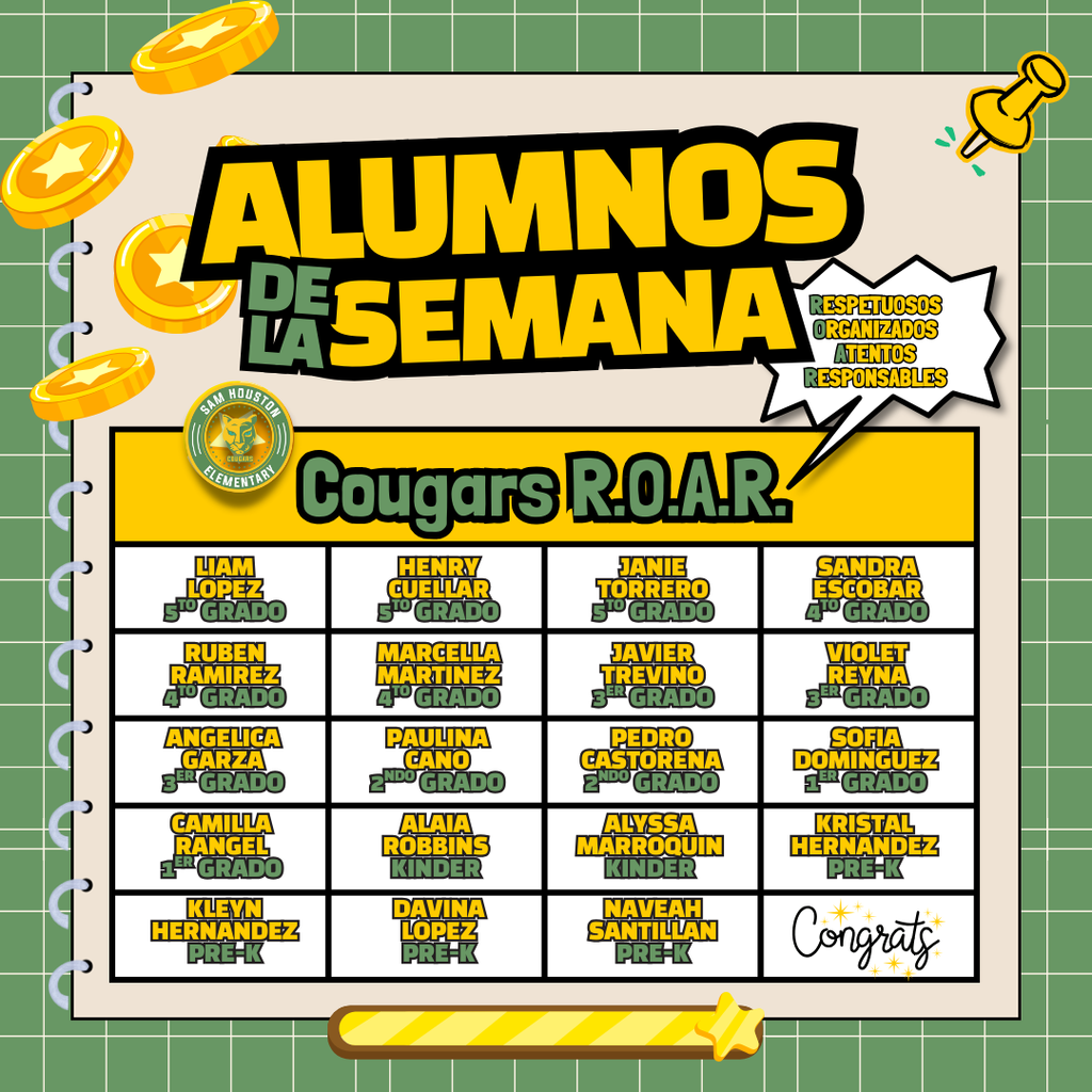 Students of the Week in Spanish