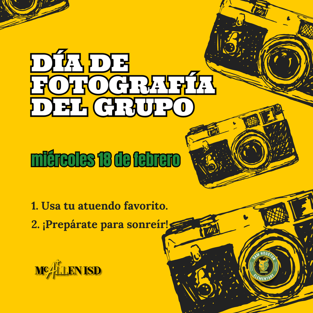 Class Group Picture Day Announcement Spanish