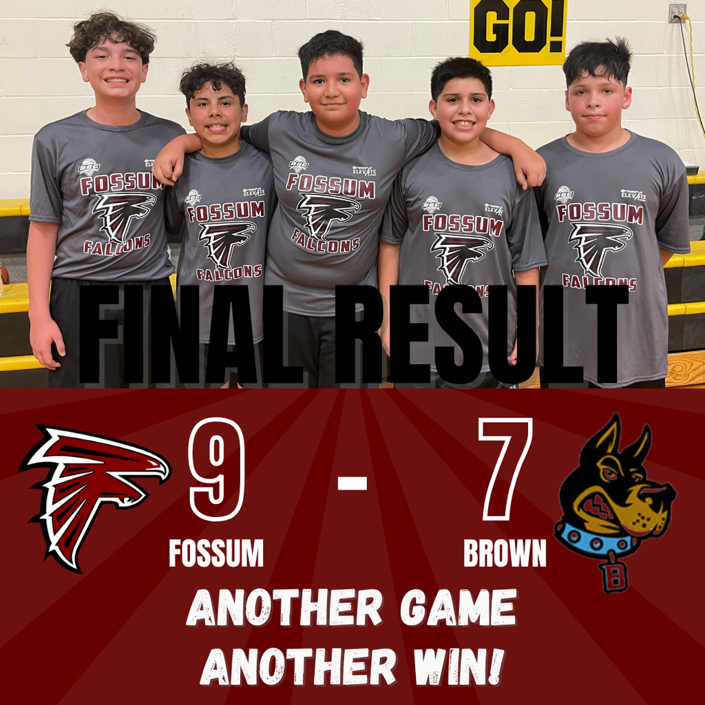 Congratulations to our Fossum Grey team for securing ANOTHER win! These boys played with NO SUBS and gave it all they had. We're so proud of their tenacity and talent.  Way to represent Fossum!