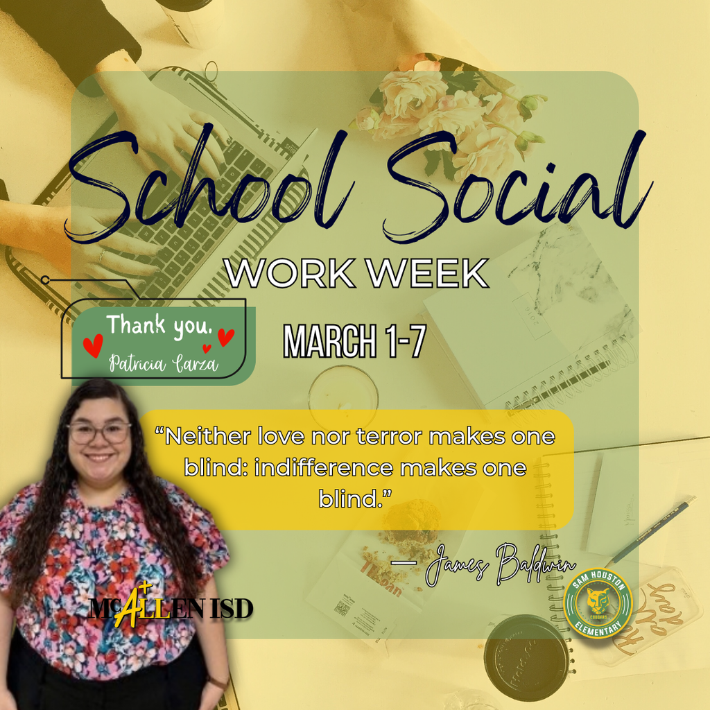 National School Social Work Week Announcement in English