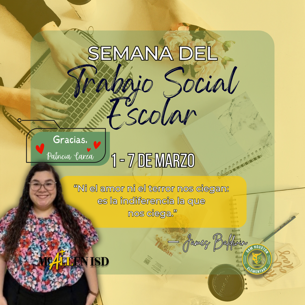 National School Social Work Week Announcement in Spanish