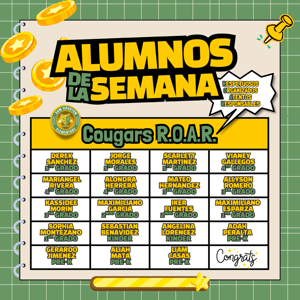 Students of the Week in Spanish