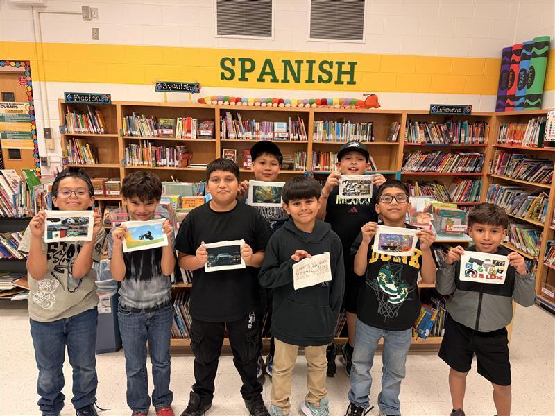 Kids posing with final product.