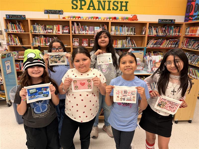 Kids posing with final product.