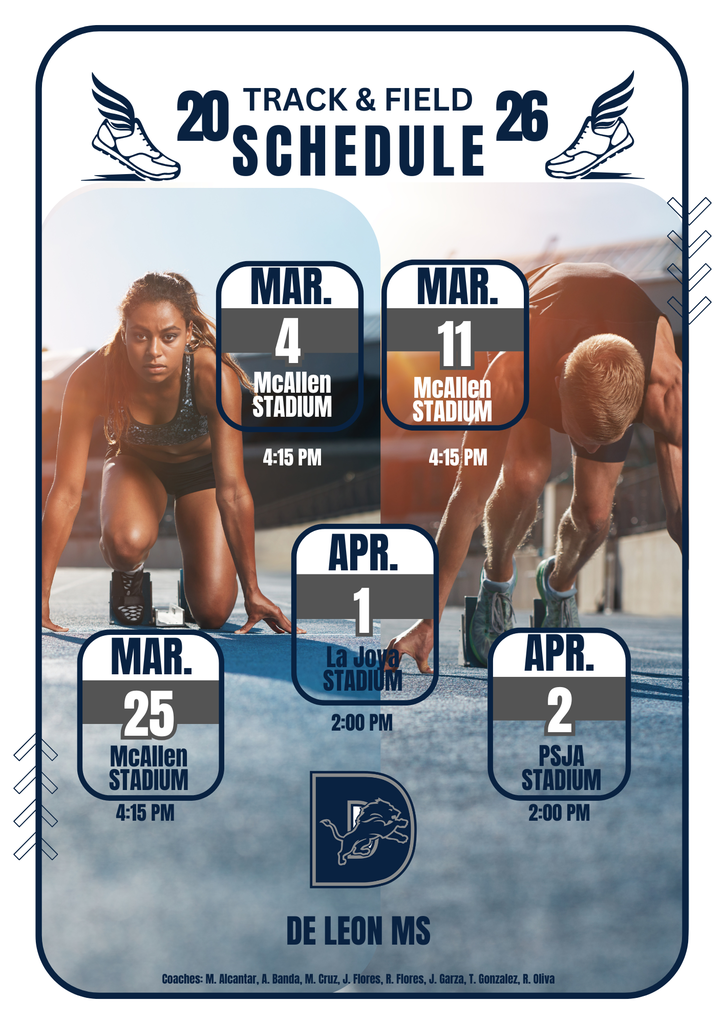 Track and Field Schedule