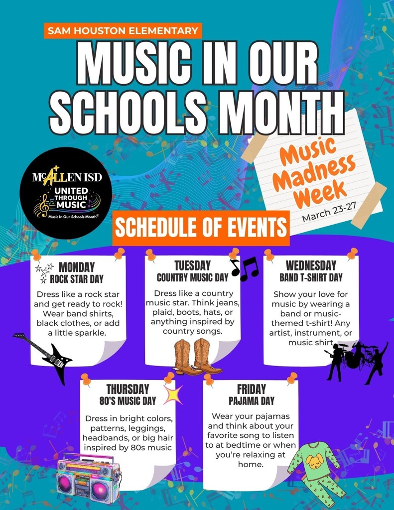 Music in Our Schools Month Flyer for Daily Dress Up in English
