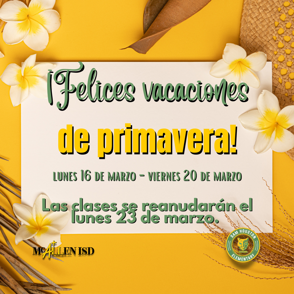 Happy Spring Break in Spanish