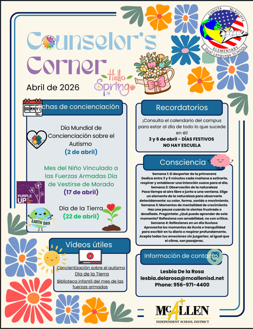 Counselor's Corner Newsletter 