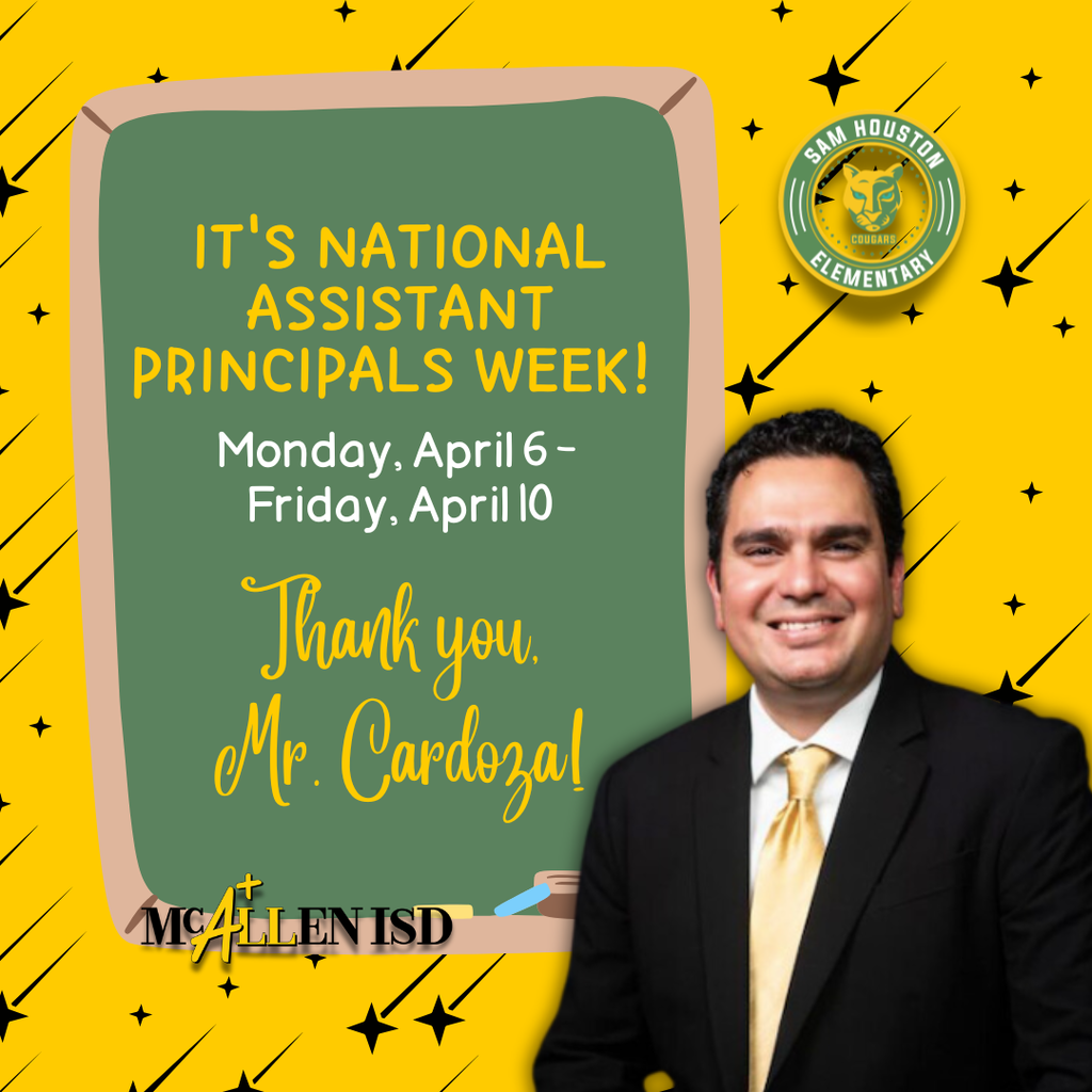 National Assistant Principals Week Announcement in English