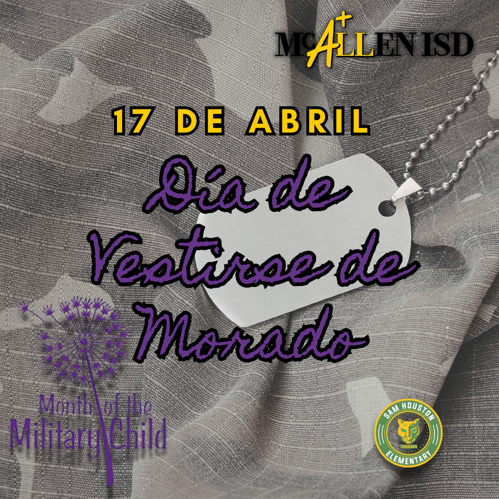 Announcement for Purple Up Day in Spanish