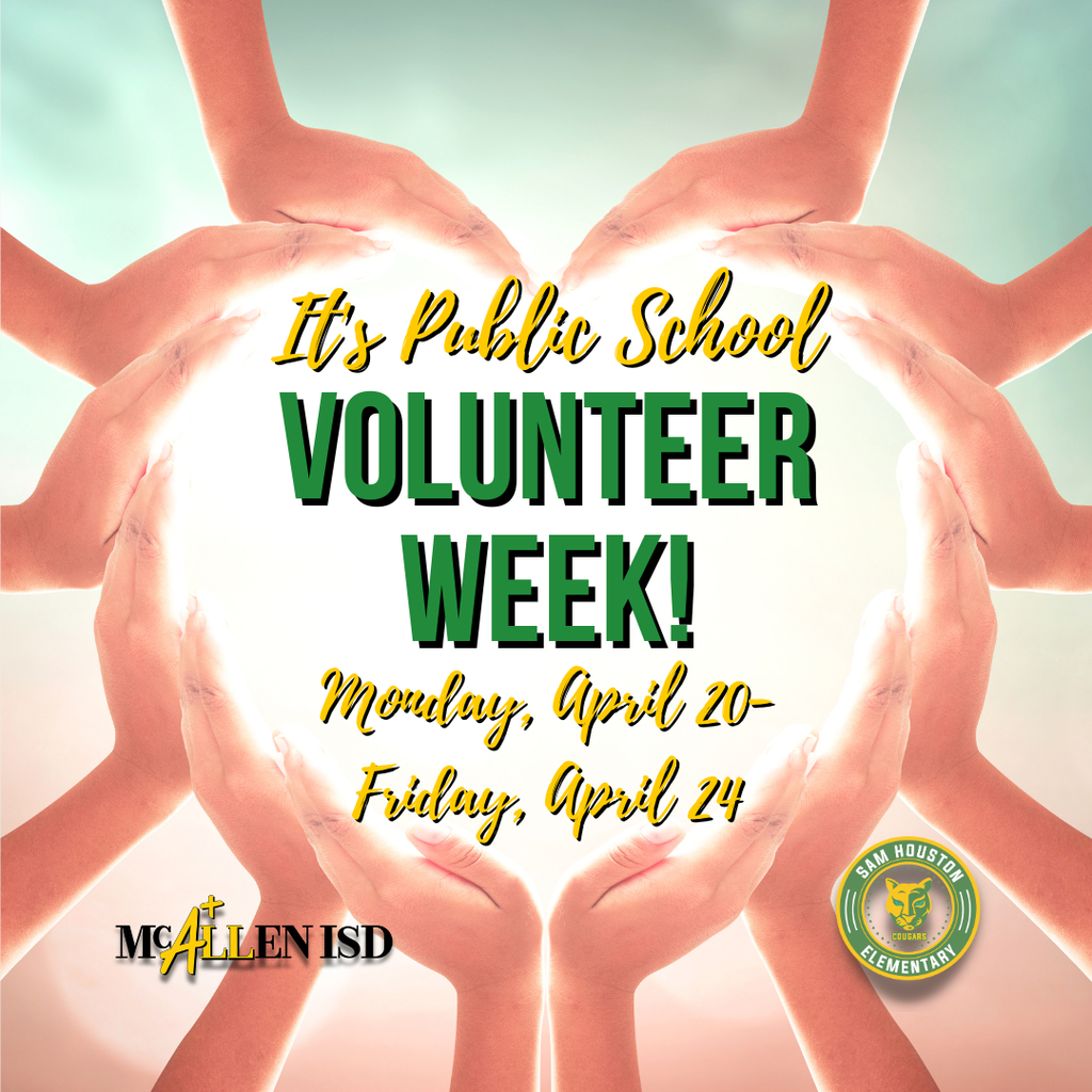 Announcement for Public School Volunteer Week in English