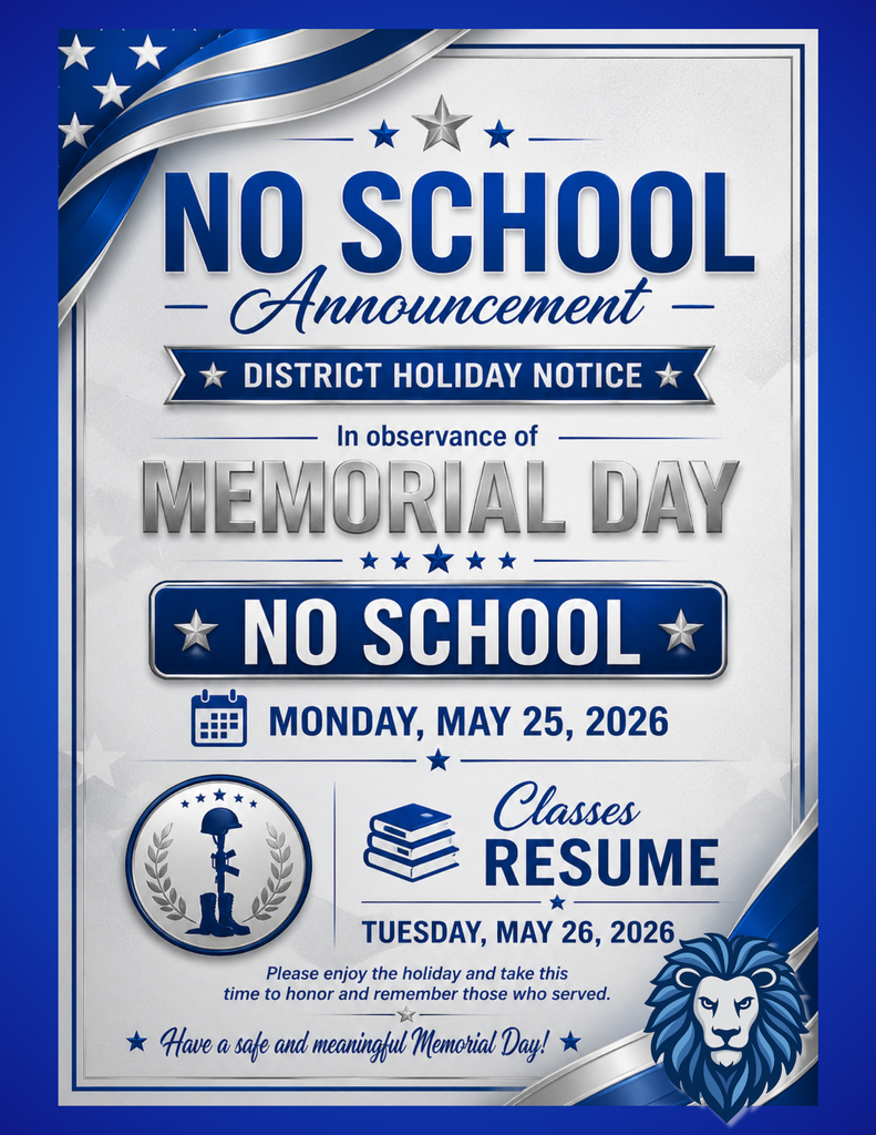 Memorial Day Observance/ district Holiday