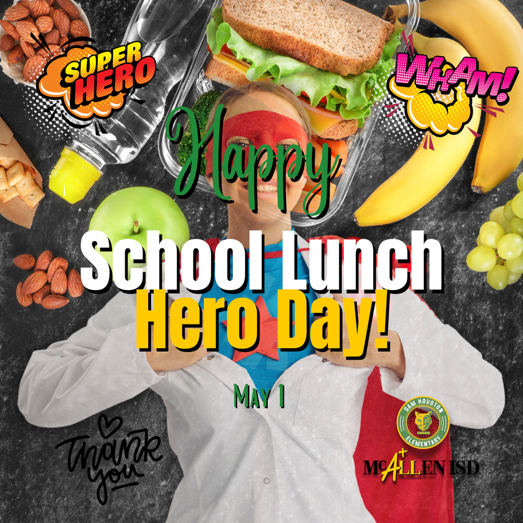 Announcement for School Lunch Hero Day in English