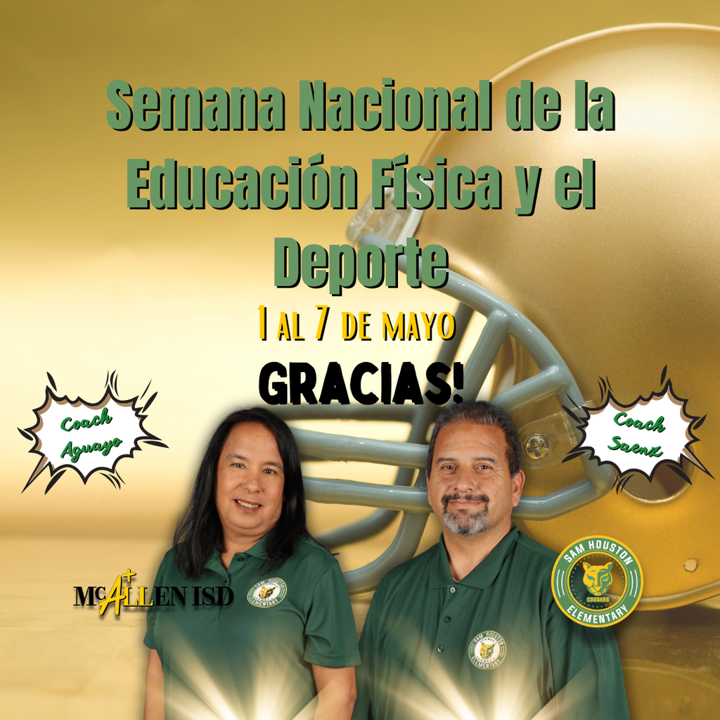 Announcement for National P.E. and Sport Week in Spanish