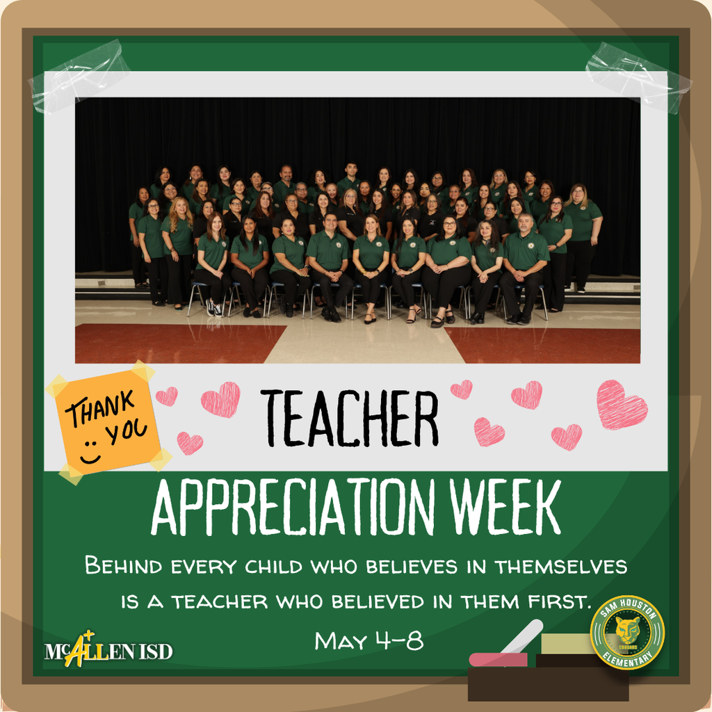 Announcement for Teacher Appreciation Week in English