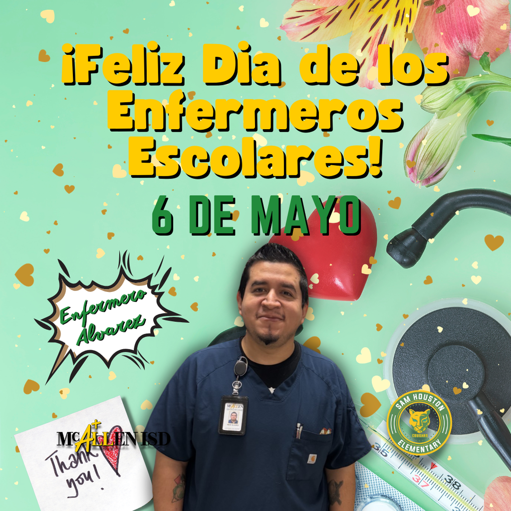Announcement for National School Nurse Day in Spanish